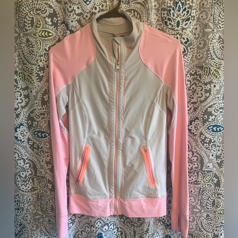 Lululemon Athletica Pink and Gray Full Zip Jacket - Picture 1 of 6